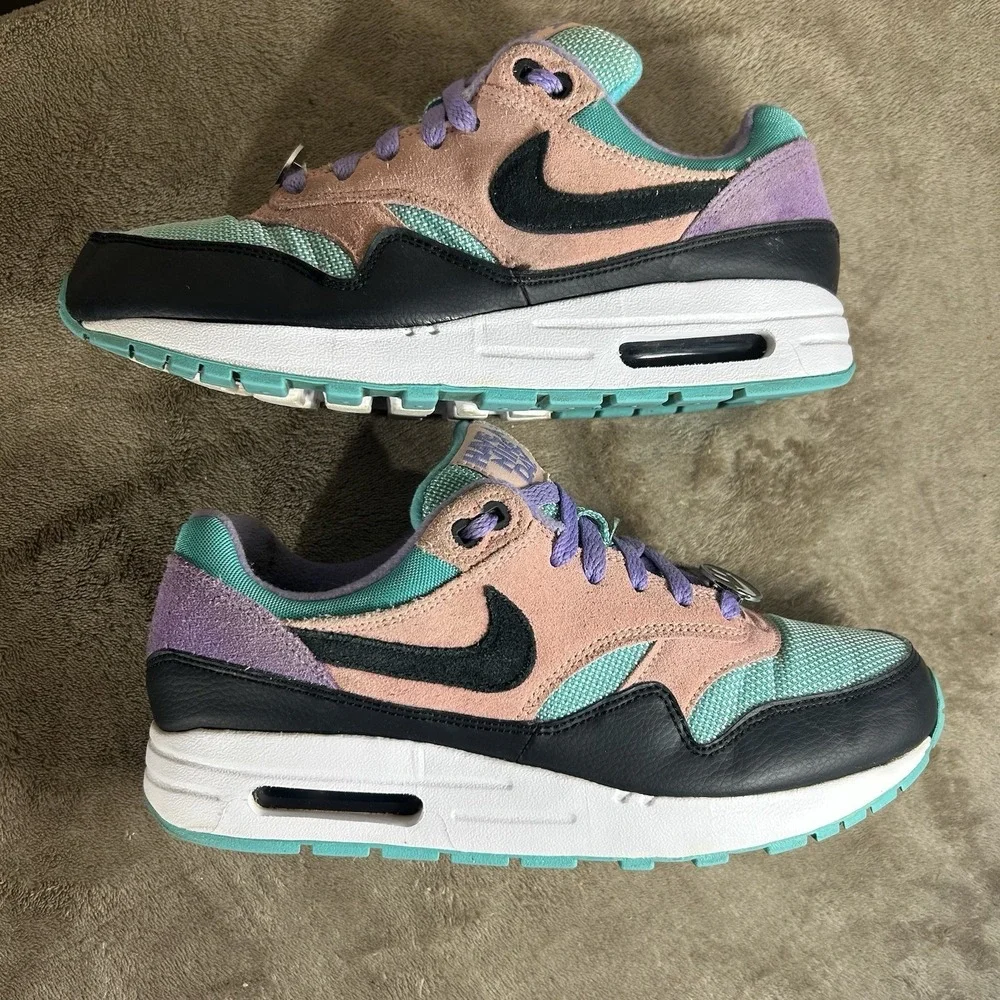 Nike Air Max 1 Have A Nike Day Youth 7Y Womens 8.5 Smiley Face AT8131-001